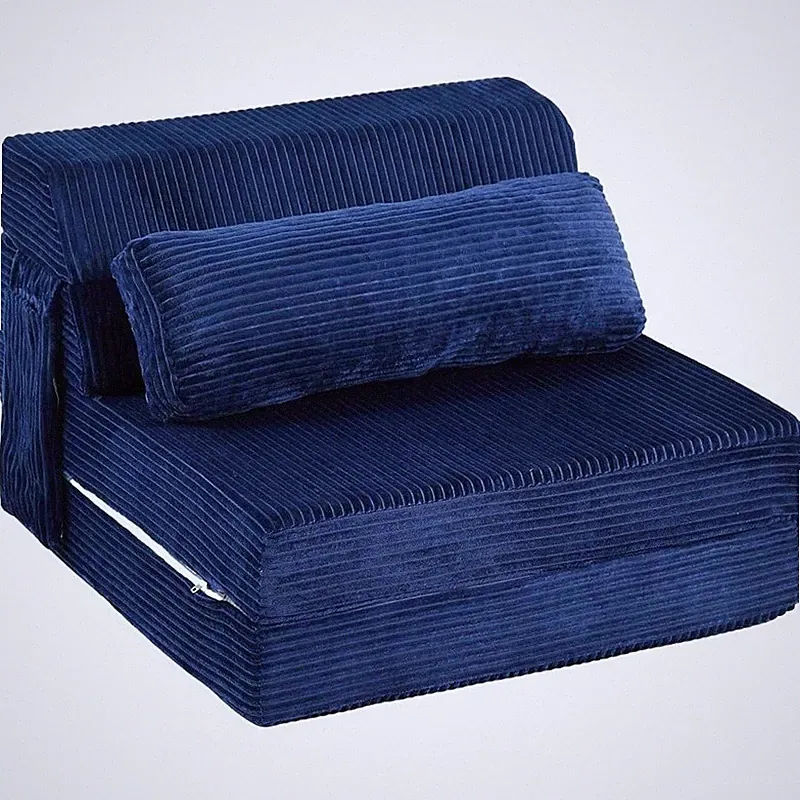 4-Fold Convertible Sofa Bed Ergonomic Memory Foam Foldable Futon Small Spaces US