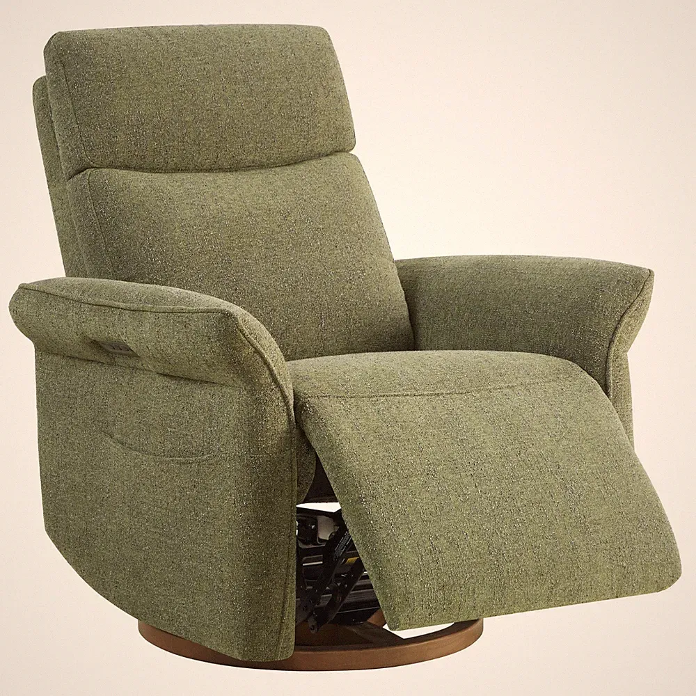 CHITA Recliner Chair, Triple-Motor Swivel Glider,GREENGARD Gold Certified,Green