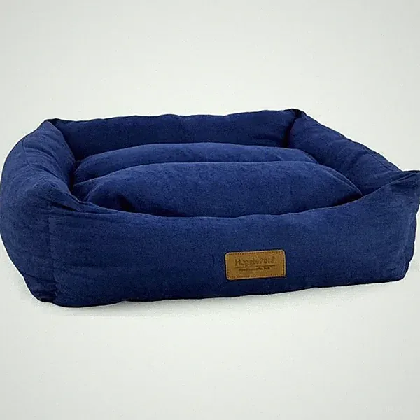 HugglePets Dog Bed Lounger Luxury Soft Plush Stylish Rectangular Pet Sleep Box