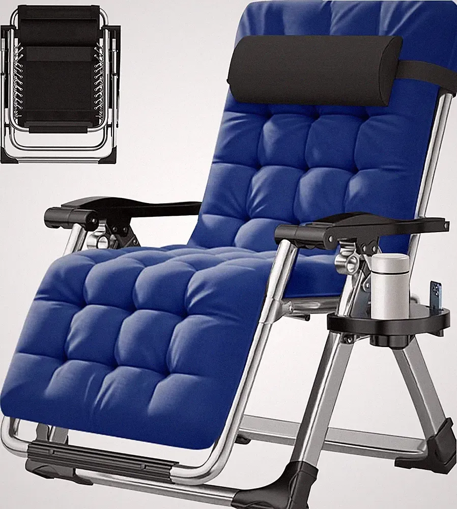 NAIZEA Zero Gravity Chair, Premium Lawn Recliner Folding Chaise Lounge & Cushion