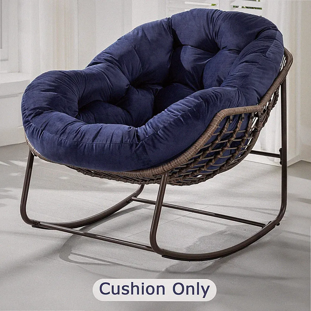 Oversized Patio Rocking Chair Cushion Replacement Papasan Chair Padded Cushion