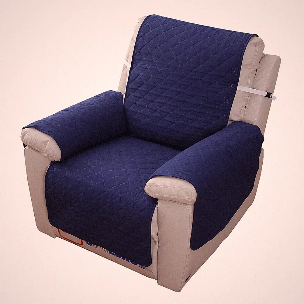 Quilted Soft Sofa Covers Reversible Recliner Chair Pet Furniture Protector Throw