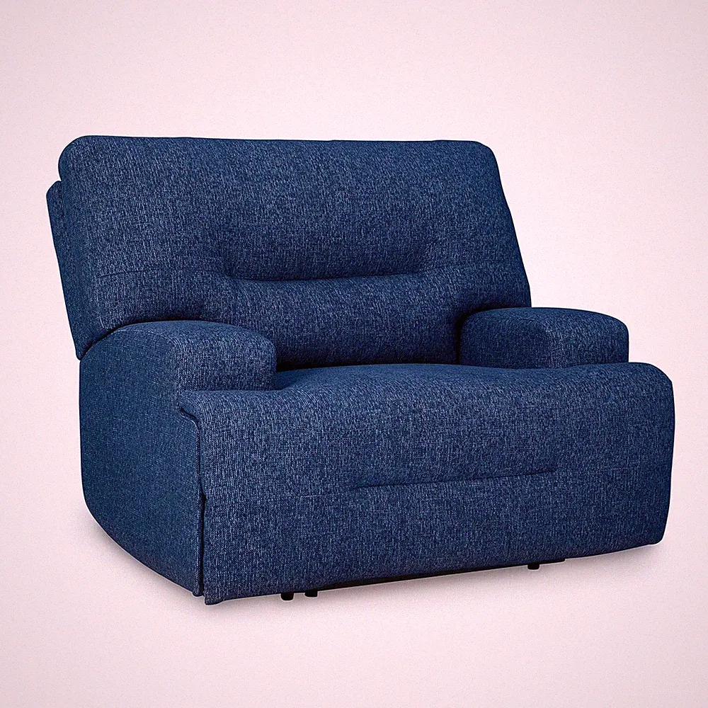 Signature Design by Ashley Furniture Acklen Place Navy Oversized Power Recliner