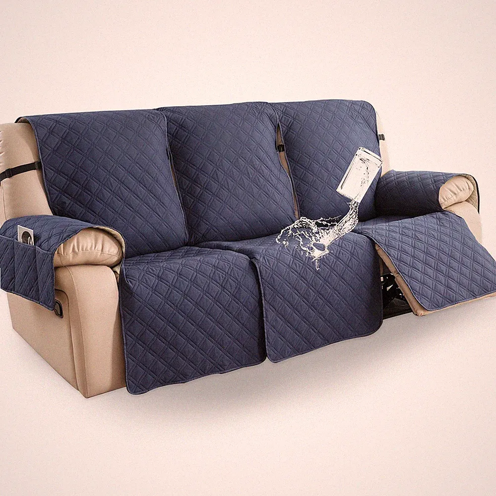 Waterproof non-slip sofa cover recliner 3 seats, furniture protection decoration
